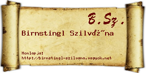 Birnstingl Szilvána névjegykártya